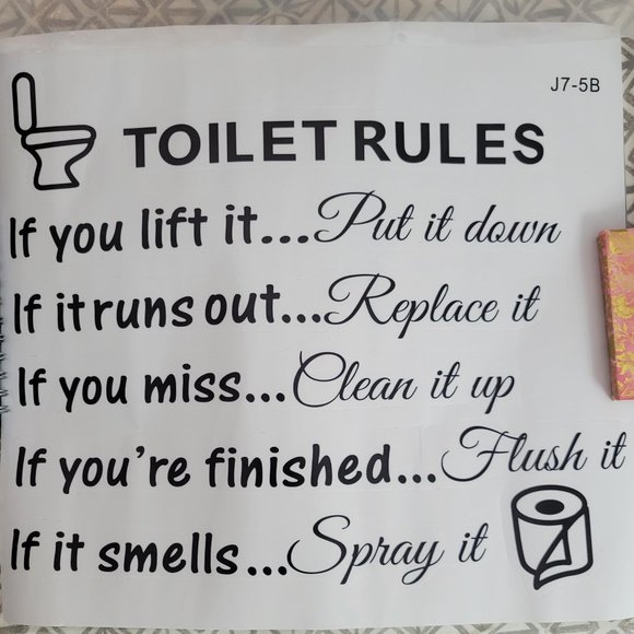 Bathroom "toilet tank" Sticker - Picture 1 of 2